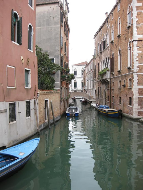 Venice canal in the off-season.