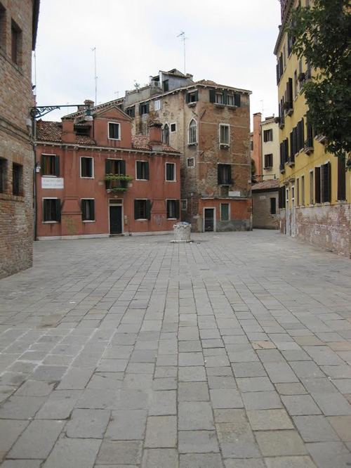 Venice square in the off-season.