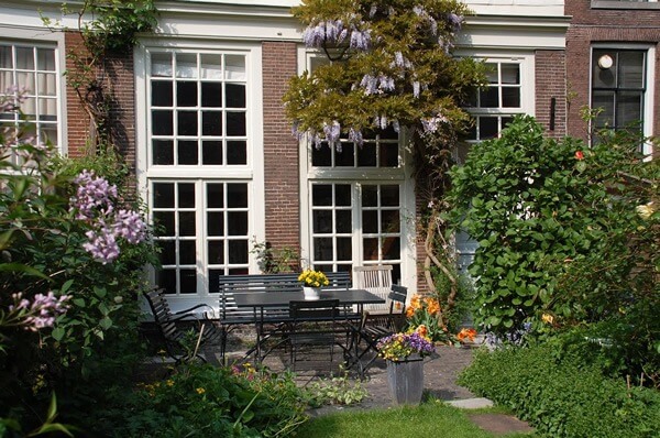 A garden apartment rental in Amsterdam.