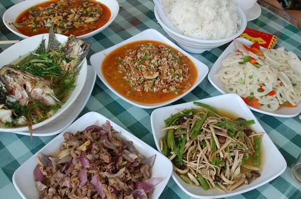 A shared meal in Yunnan, China.