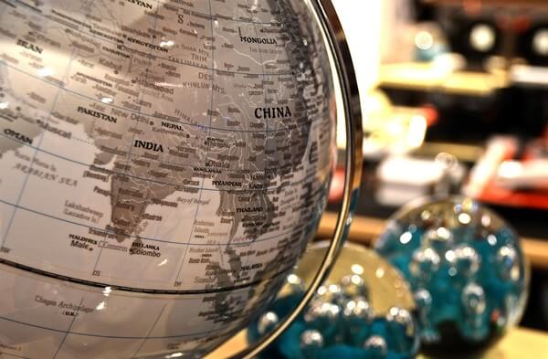 A desktop globe.