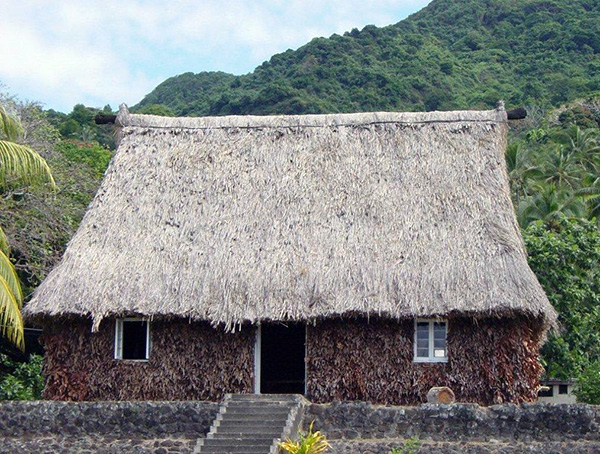 Traditional Fijian Bure (gathering place).