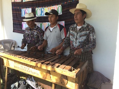 Mayan men playing the Marimba in Guatemala.
