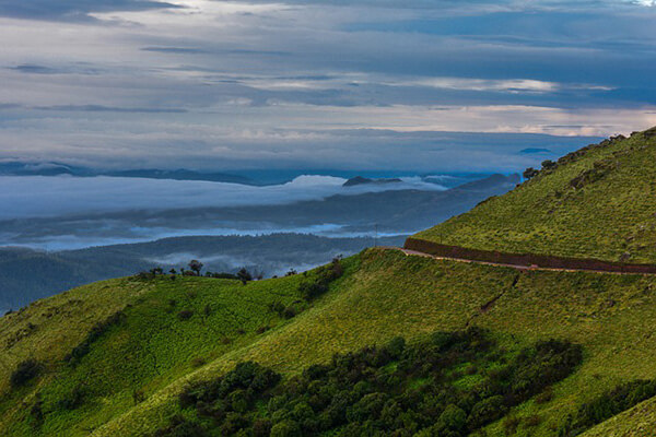 A landscape of the Western Ghats in India.