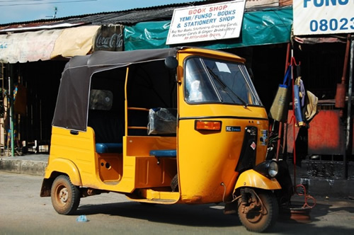 Iponri Market rickshaw in Lagos.