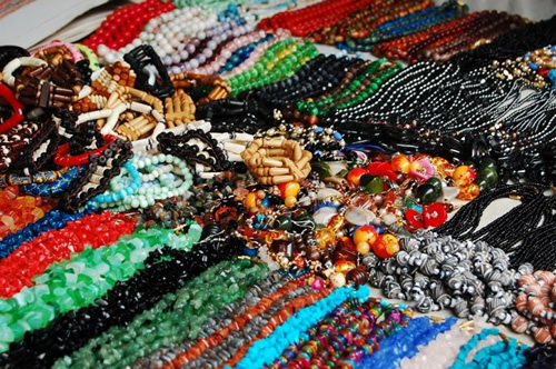 Jakande Market beads in Lagos.