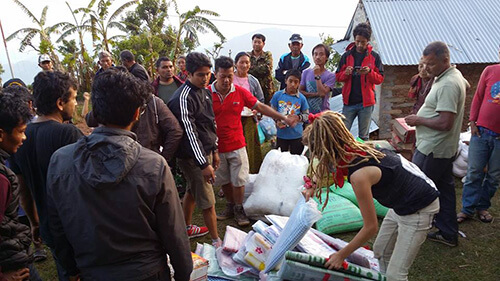 Proper food supplies in given to villagers in 