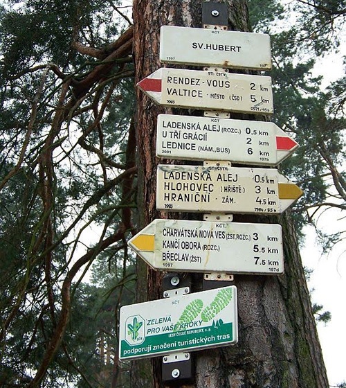 Biking signs in Eastern Europe.