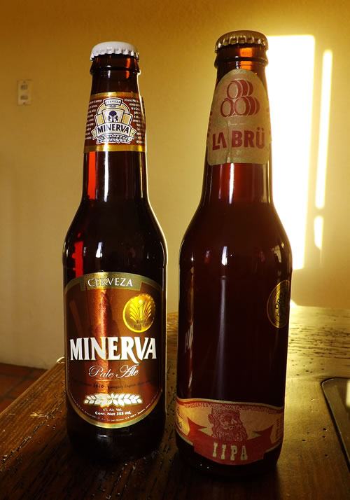 Two fine Mexican craft beers. 