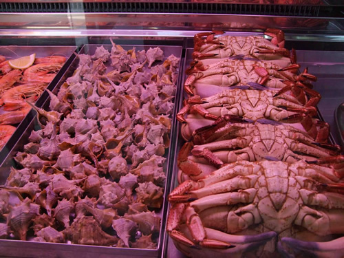Seafood at a Lisbon market.