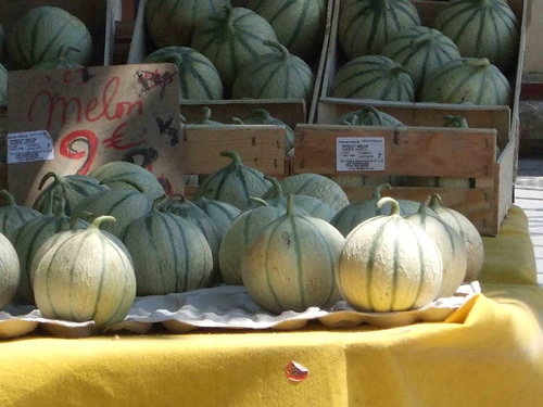 Melons in Uzes, France.