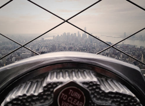 Travel writers often connect dots looking at the world from above, like a pilot at the New York City skyline.