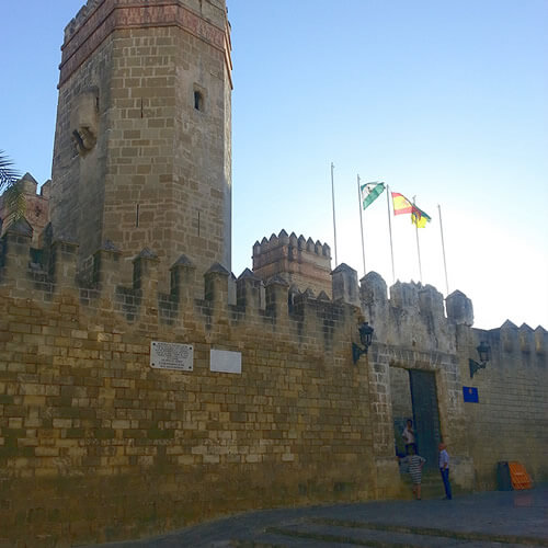 Visiting one of the many castles in Spain.