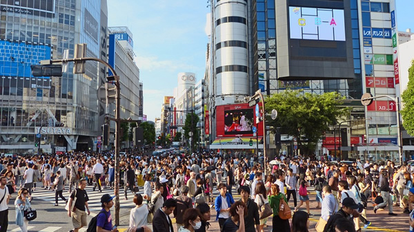 A street scene in Tokyo.