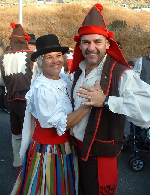 Traditional romerias dancing in the Canaries.