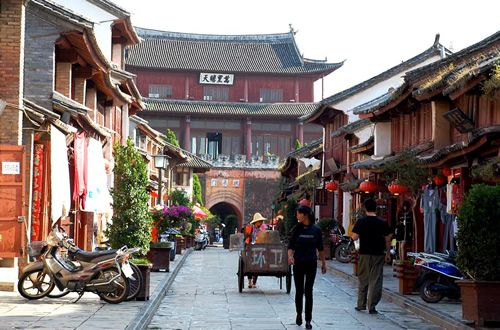 Daily life and history is entwined in China on many town streets.
