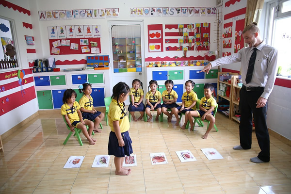 Teaching EFL in classroom to children.