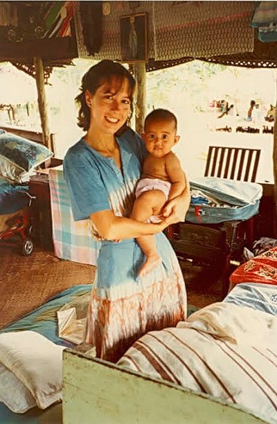 Carrie Hessler-Radelet while volunteering in the Peace Corps.