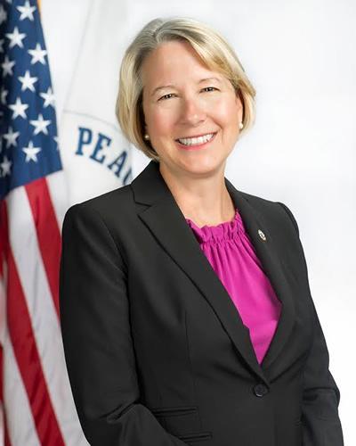 Carrie Hessler-Radelet as Director of the Peace Corps.