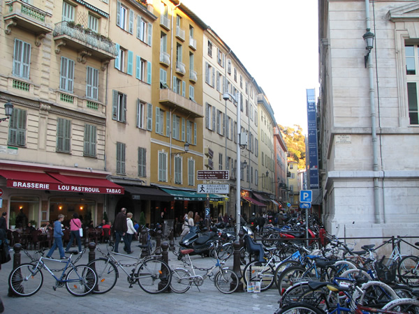 Street scene in Nice while living in France.