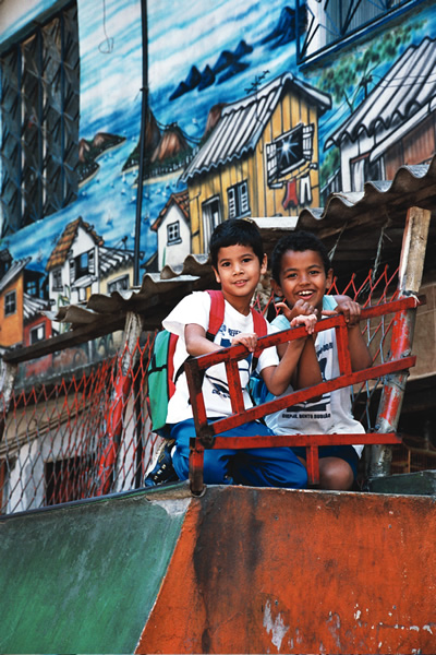 School children in Rio de Janeiro.