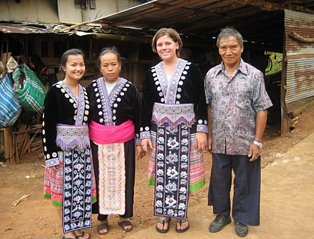 With host family in Chiang-Mai, Thailand.