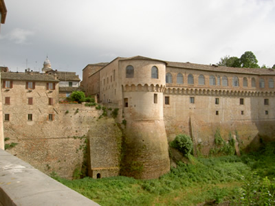 Urbania city walls in Italy