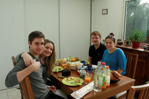 Breakfast with family in Lyon