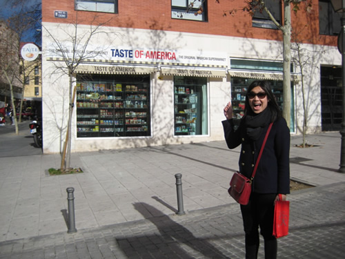 Taste of America grocery store in Madrid.