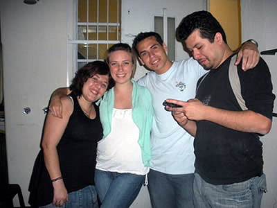 The author with friends in Buenos Aires.