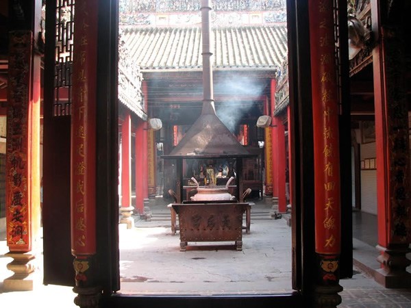 Interior of a temple in Vietnam.