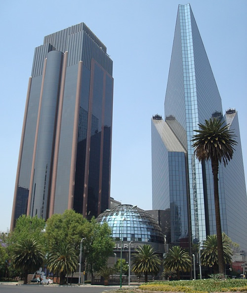 Skyscrapers in Mexico City.