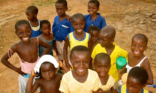 School Children in the village of Benim, Ghana.