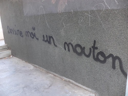 Little Prince graffiti at university in Nice.