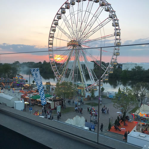 View from a hotel/restaurant in Rüsselsheim