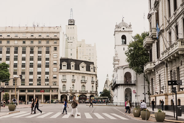 Street scene in the city.