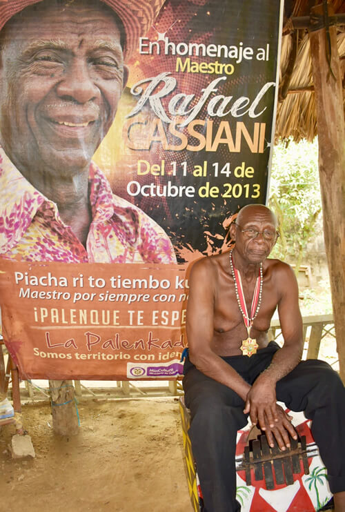 S.B. de Palenque's famous musician, maestro Rafael Cassiani