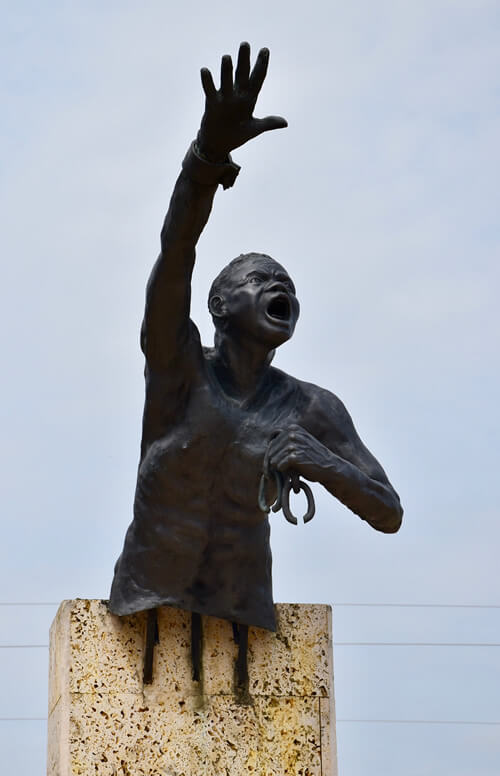 Statue of Benkos Biohó, leader of a slave rebellion in 1603