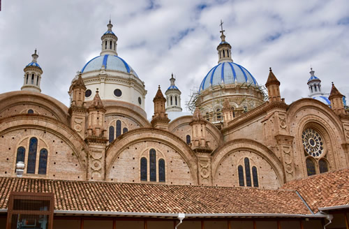 The blue-domed new Cathedral