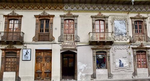 The elaborate woodwork of colonial houses