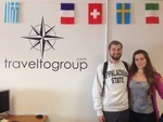 Two students standing in room on an internship program abroad thumbnail.