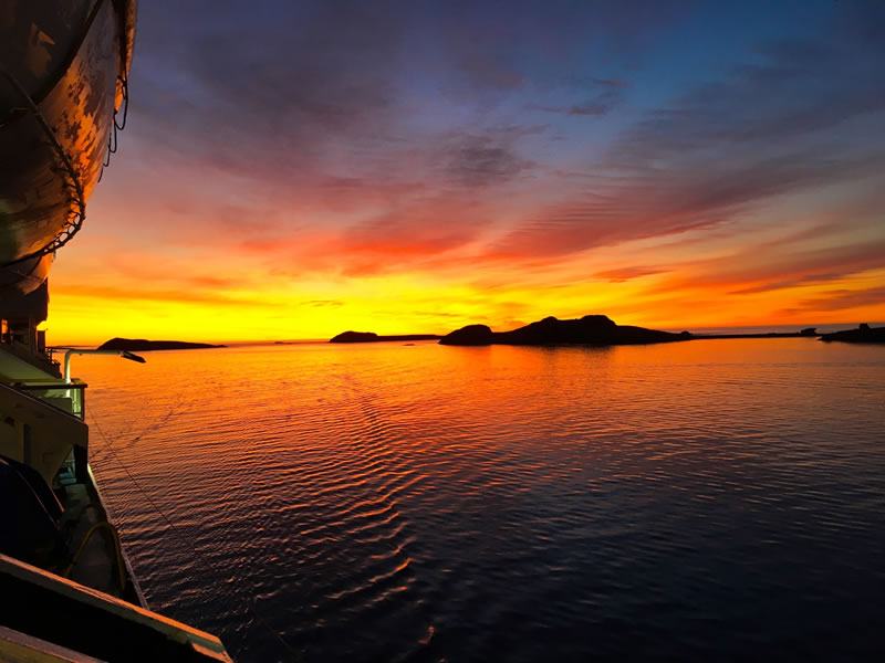 Sunrise from the ship.