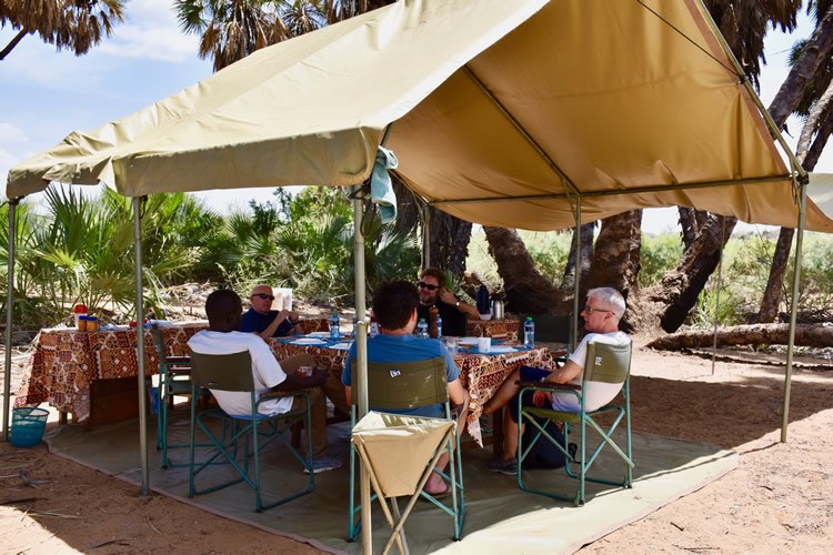 Dining tent in Kenya.