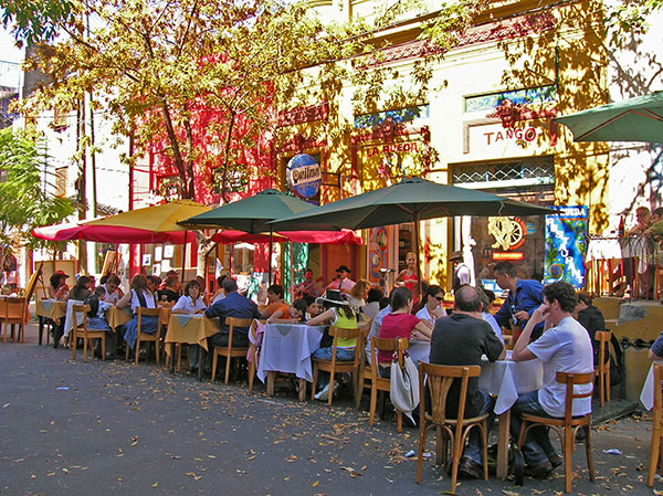 Spanish is spoken in streets and cafes of Buenos Aires.