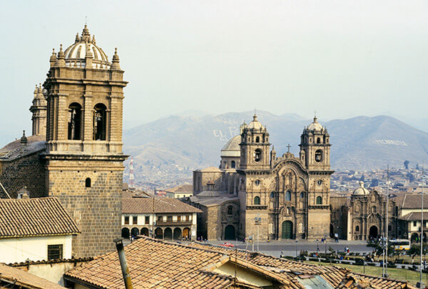 Churches in the old city of Cusco, Peru.