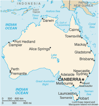Study Abroad in Australia: A Map of the Country.