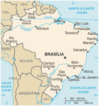 Map of Brazil