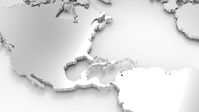 Central and North America map.