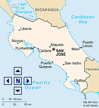 Map of Costa Rica