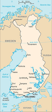 Map of Finland 
